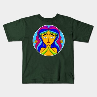 Vibrant 70s Style Planet Earth Spirit Mother Gaia (MD23ERD008b) Kids T-Shirt